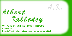 albert kalledey business card